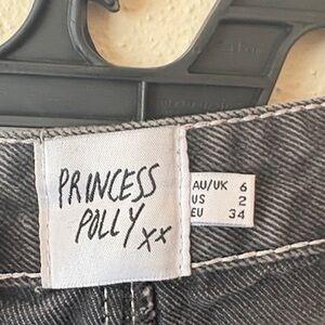 Princess Polly Charcoal Denim Jeans